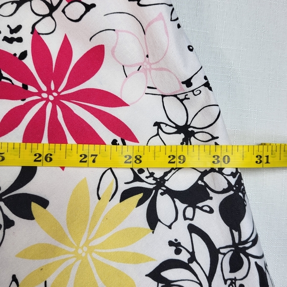 Oscar De La Renta Floral SKIRT Womens Size 22W A-line Side Zip Lined - Picture 7 of 16